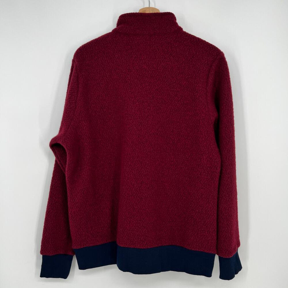 Patagonia Woolyester Fleece Jacket Women L Oxide Red Recycled Wool Worn Wear NEW - Picture 2 of 10